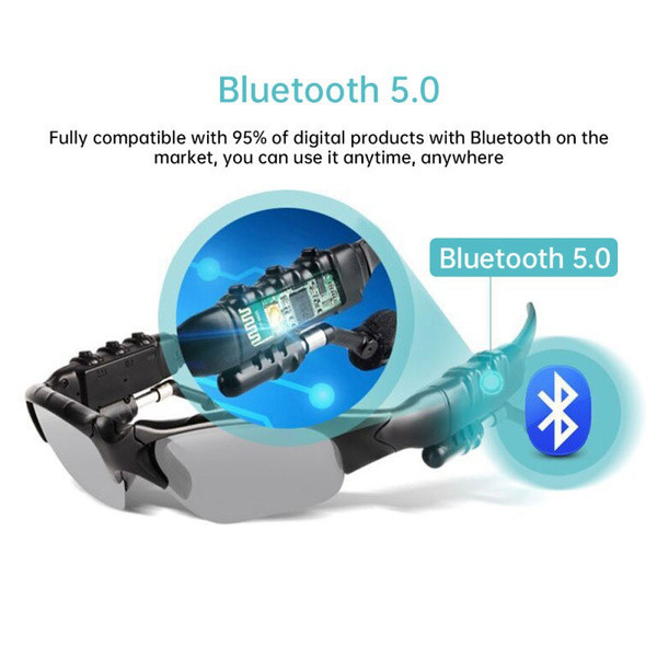 Smart Earphone Bluetooth Sunglasses, With Mic