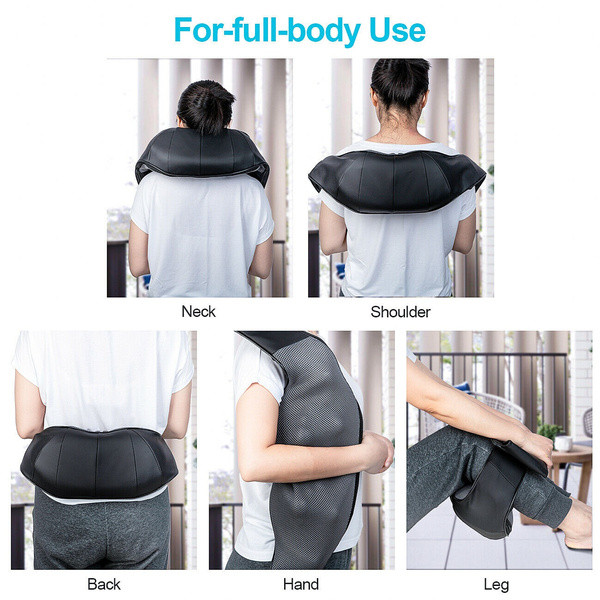 Neck Shoulder Massager Electric Heating Kneading Chawl Promote Blood Circulation Massage Therapy Machine