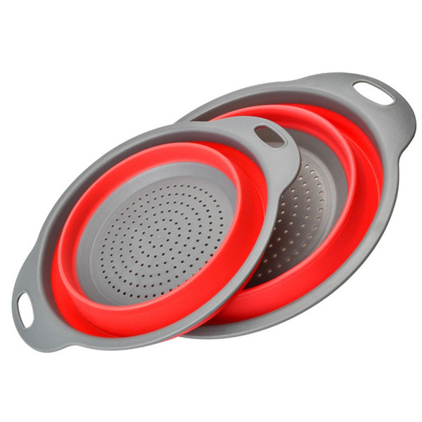 Collapsible Silicone Colander Fruit Vegetable Strainer