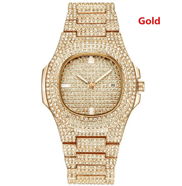 Luxury Hip Hop Bling Diamond Watch