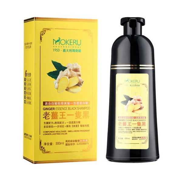 Mokeru Natural Ginger 5 Minutes Fast Hair Dye Shampoo Organic Hair Dye-Buy 1 Get 1 Free