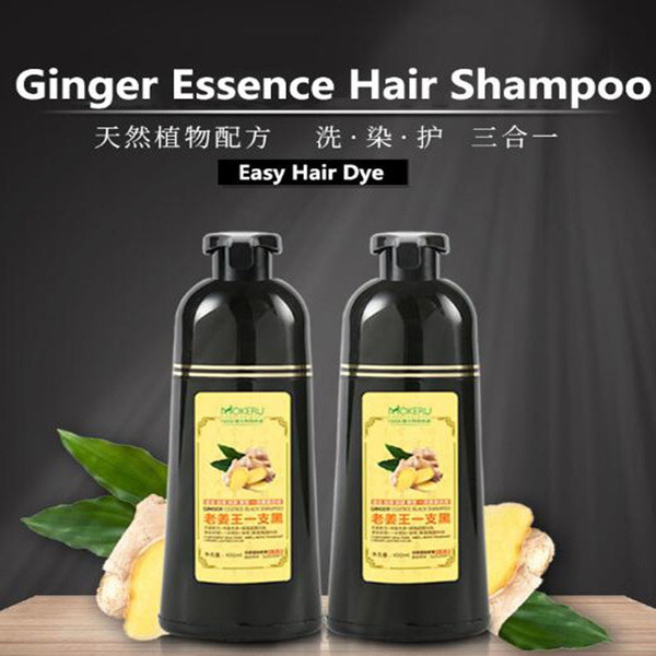 Mokeru Natural Ginger 5 Minutes Fast Hair Dye Shampoo Organic Hair Dye-Buy 1 Get 1 Free