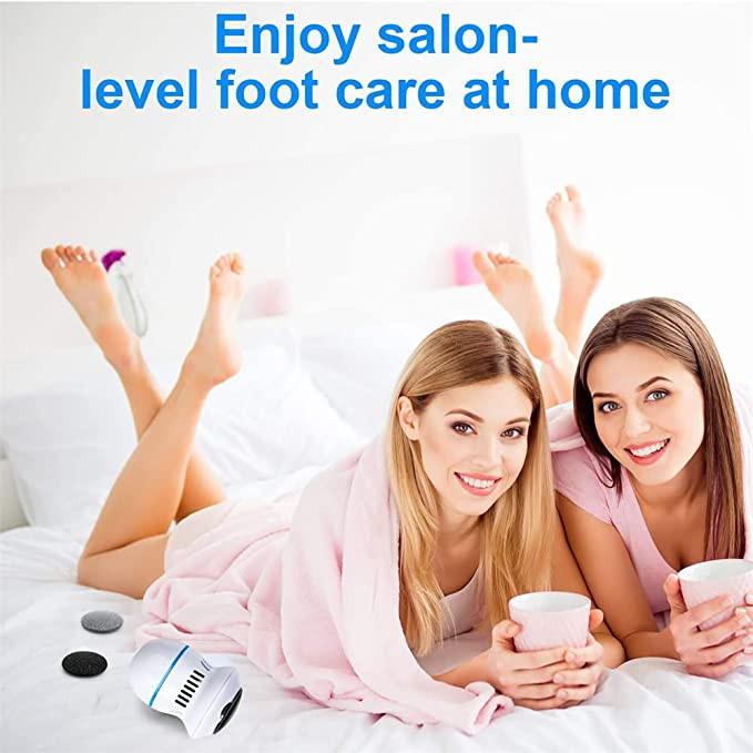Portable Electric Vacuum Adsorption Foot Grinder, USB Electronic Foot File Pedicure Tools, Dual-Speed Callus Remover, Pedicure Foot Care Tool for Dead,Hard Cracked Dry Skin