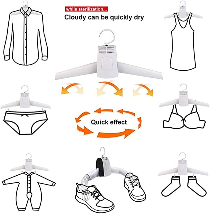 Electric Folding Clothes Shoes Drying Hangers Mini Portable Dryer