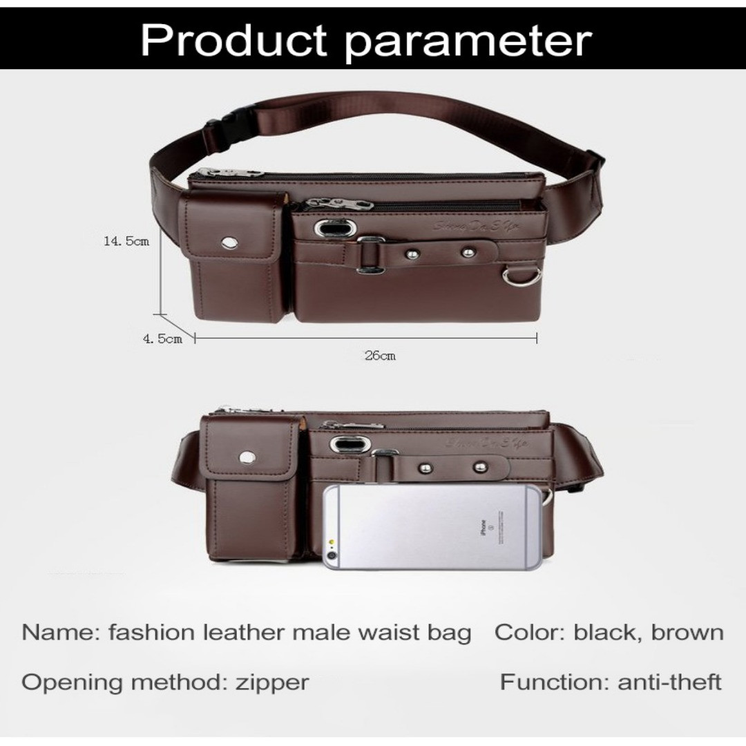 Men Leather Chest Bag