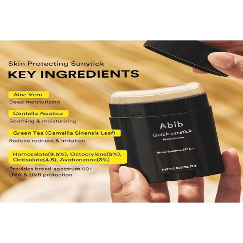 Abib, Quick Sunstick Protect Bar, SPF 50+, 0.77 oz (22 g)
